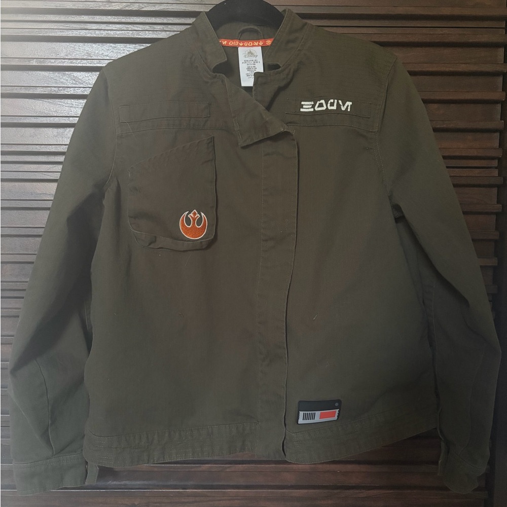 Disney Olive Green Jacket with Red Accent